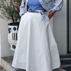 دامن کتان زارا